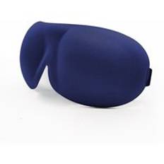 3d dimensionell olika färger ögonmask sömn ögonlapp med öronproppar unik trend stil ljustät sömnbandage - cyan-n