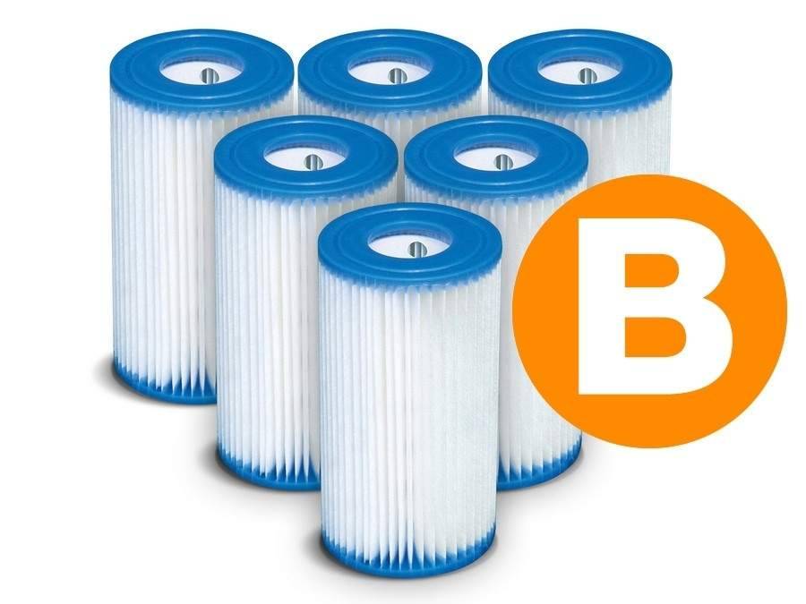 Pumpfiltersats, Typ B, 6 st. INTEX 29005 x6