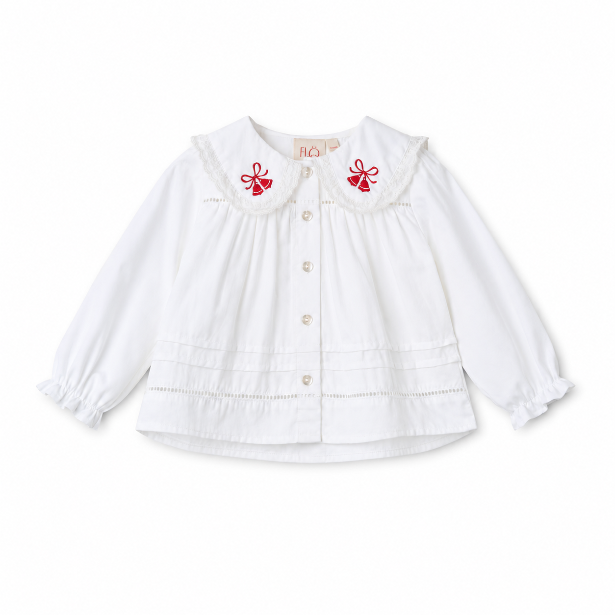 Adele Bluse, White, Flöss