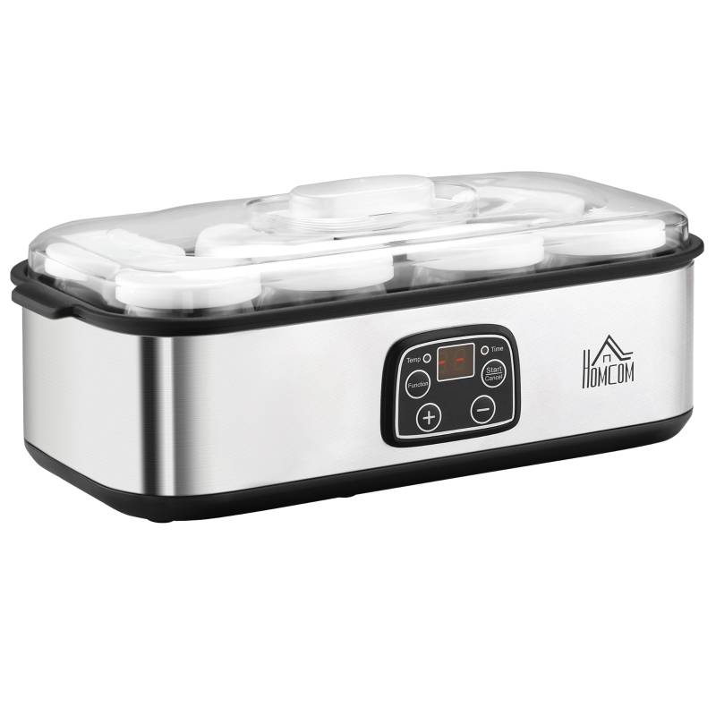 Yoghurtmaskin 8 yoghurtburkar med glaslock 180ml 25W