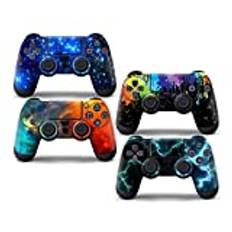 SKINOWN Skinklistermärke skyddsfodral för PS4 Playstation Controller fyra stilar 2 (4 delar)