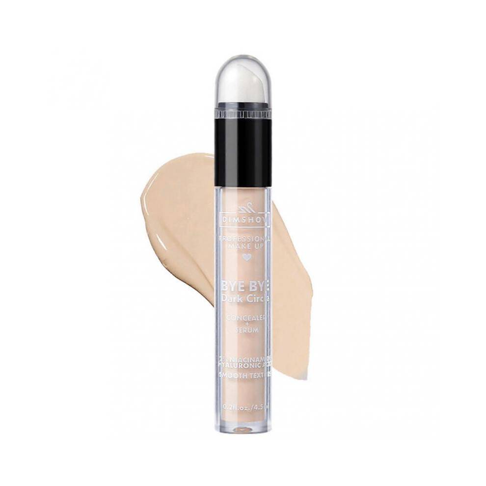 (No. 1) 2 in 1Concealer with Sponge Head - Full Coverage Under Eye Concealer for Dark Circles & Blemishes, Crease-Proof