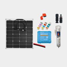 Solcellspaket för fast installation Juni Solar Junction Box, 40 W, monokristallin, flexibel, 12 V, 570 x 410 x 3 mm, med MPPT-regulator (10 amp) + kablar + säkringshållare & säkring + lim
