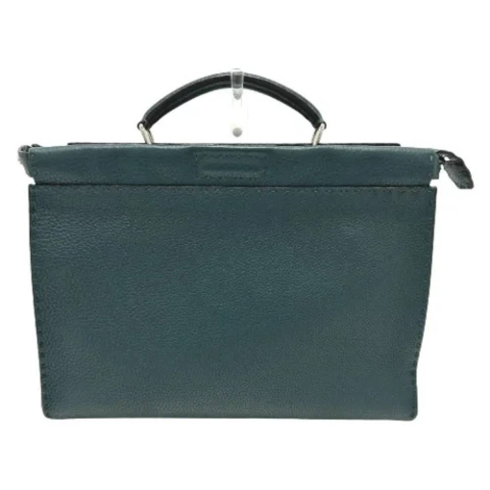 Fendi Vintage Pre-owned Laeder fendi-tasker - Vintage - Dame - Blå - ONE SIZE - Tyl