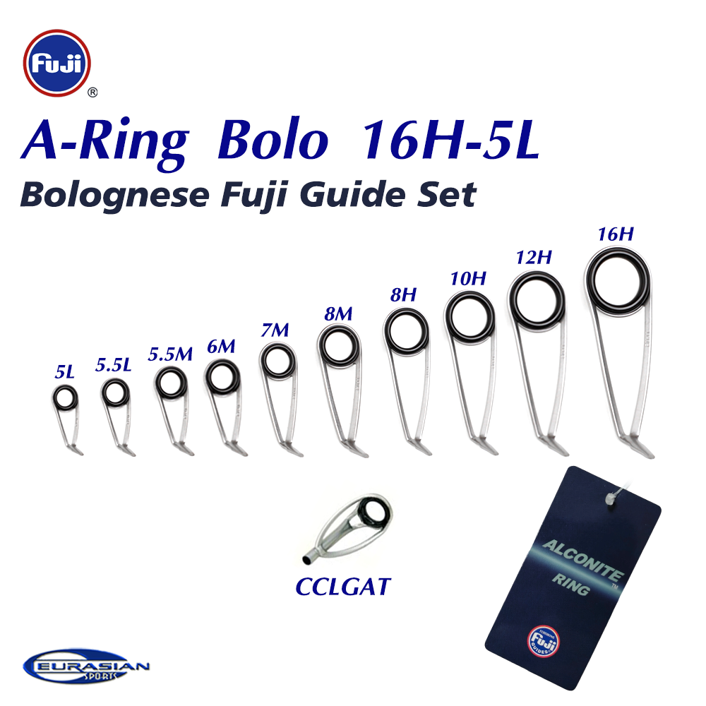 Original Fuji KL‑L M‑H Guide Kit Alconite Ring Stainless Steel Frame Guides Set for Spinning Bass Seabass Saltwater Fishing Rod