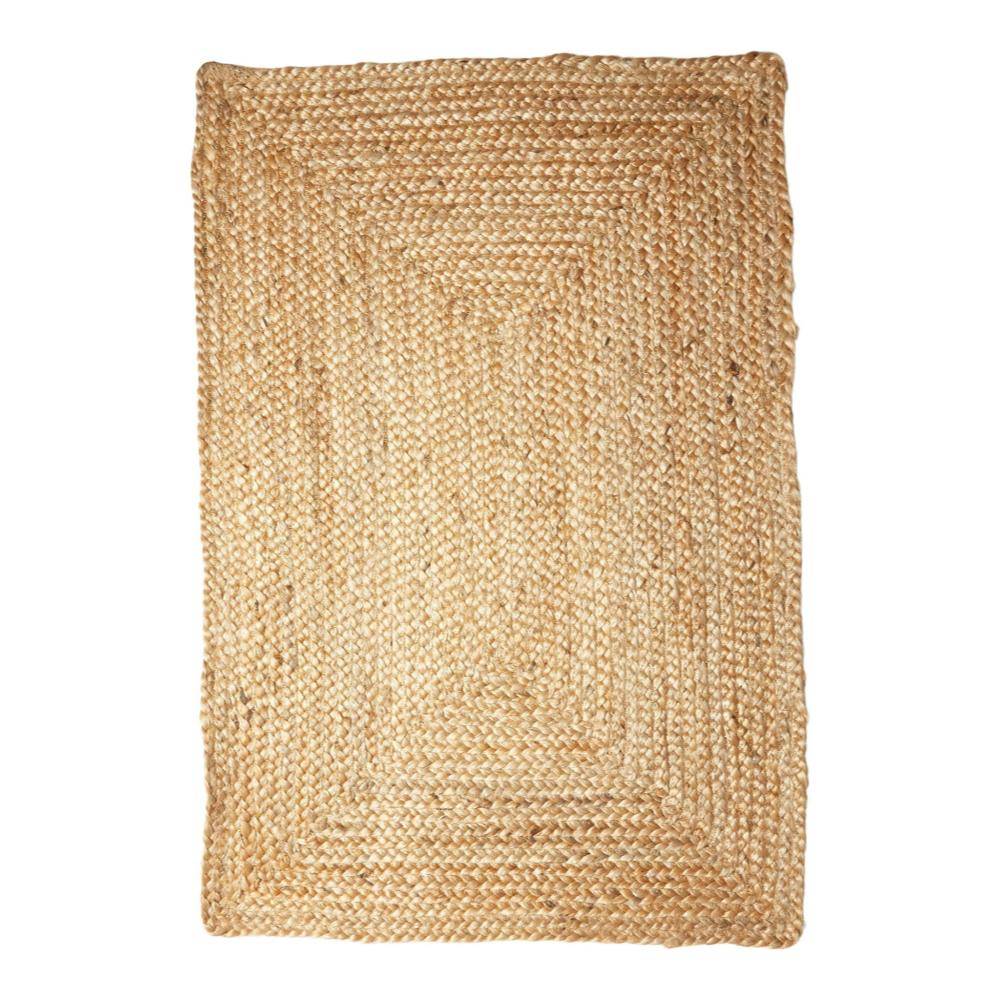 Jute helårs gulvtæppe i flet natur rektangulære - flere varianter 120x180 cm.