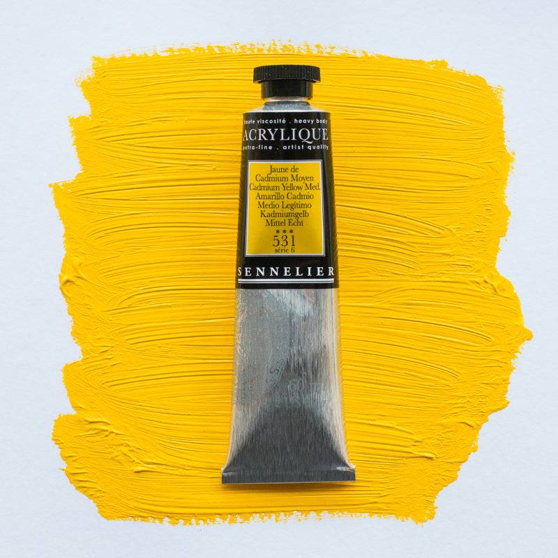 Sennelier Artist Acrylique Akrylfärg 60 ml Cadmium Yellow Medium S6 531 (3F)