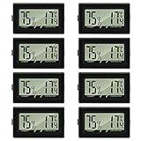 Thlevel Termometer hygrometer mini digital LCD temperaturfuktighetstestare bärbar termometer termometer hygrometer indikator för kontor kök humidorer reptiler inkubatorer (8 st)