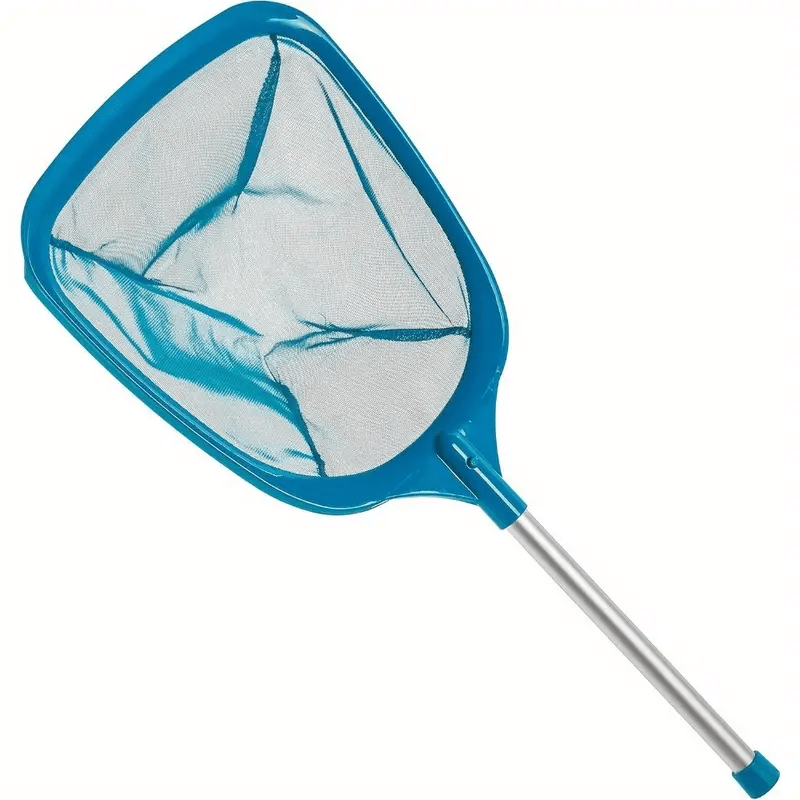 Heavy-duty Pool Skimmer Net With Long Reach - Lightweight Yet Sturdy 25-inch Leaf & Cleaner, Detachable Ergonomic Handle, For Pools, Hot Tubs, - Durable Pool Cleaning Net, Pool Cleaner, Metallic Pole