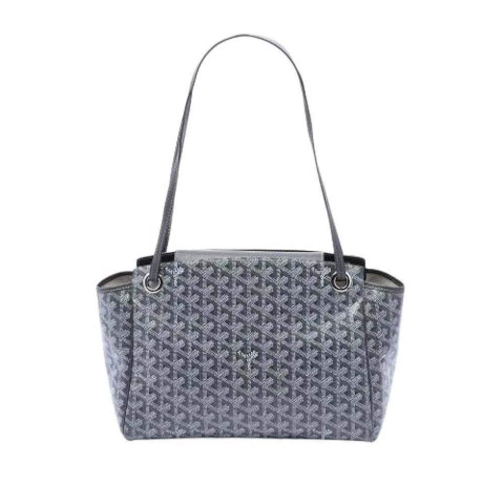 Goyard Vintage Pre-owned Canvas Skuldertaske - Vintage - Dame - Grå - ONE SIZE - Uld
