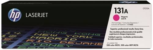 HP 131A lasertoner C/M/Y (CF211A, CF212A, CF213A).