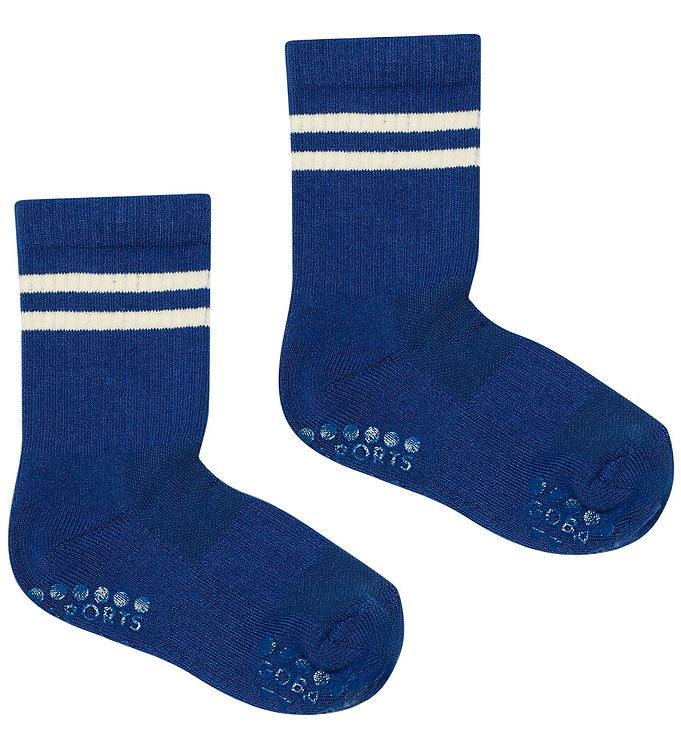 GoBabyGo Strumpor m. Halkskydd - Halkfri - Sport - True Blue - GoBabyGo - 17/19 - Strumpor