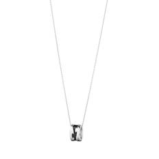 Georg Jensen Fusion halskæde i 18 kt hvidguld med sort keramik