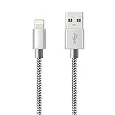 iPhone laddkabel, Lightning-kabel, Apple MFi-certifierad, 3 m, USB-synkronisering, datanylon, flätad kabel, kompatibel med iPhone 14/13/12/11 Pro Max/XS MAX/XR/XS/X/8/7/Plus/6S/6S 5S