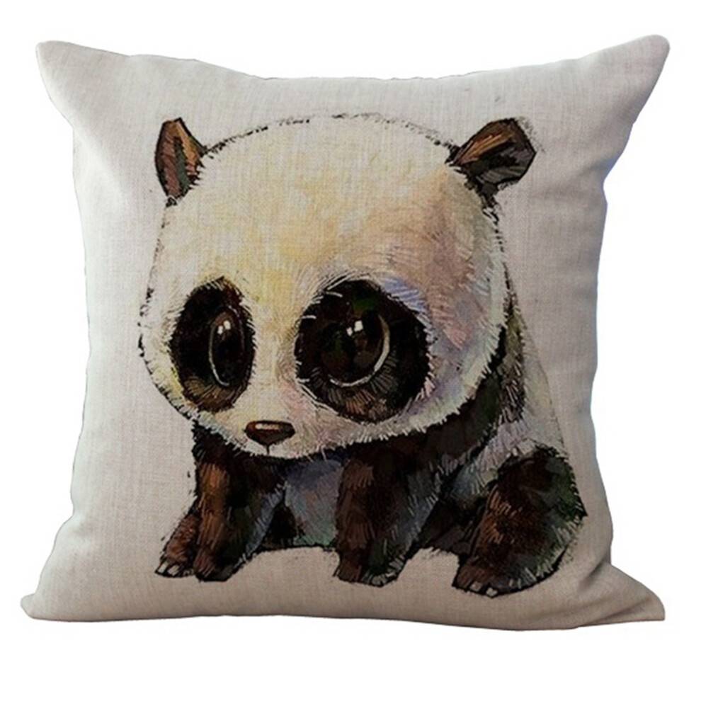 Giftfri miljøvenlige panda pudebetræk, 18x18 tommer panda pudedekoration, hudvenlig og komfortabel, skjult lynlås for nem pleje, gaver til panda