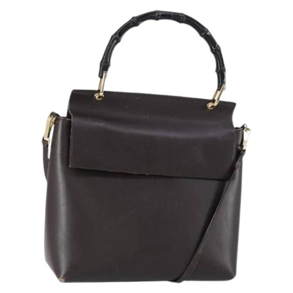 Gucci Vintage Pre-owned Vintage Læder Håndtaske - Vintage - Dame - Brun - ONE SIZE - Læder