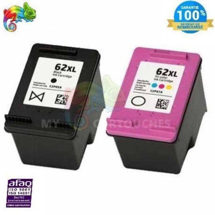 62XL Cartouches d'encre Remplacement pour HP 62 pour HP Envy 5540 5640 5642 5644 5646 7640 5660 7644 pour OfficeJet 250 200 5740