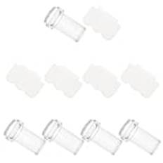 Minkissy Spikverktyg 5Pcs Rensa Jelly Nail Stamper Clear Nail Stamper Silicone Nail Art Stamper Jelly Head Nail Stamper Nail Art Decors Nagelsatser