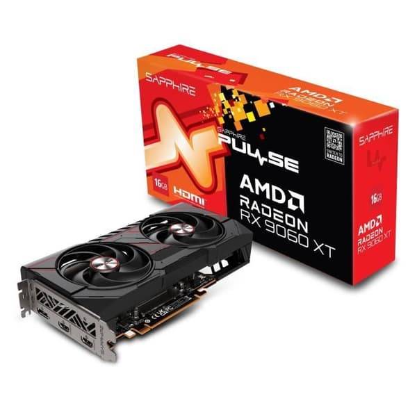 SAPPHIRE - Grafikkort - PULSE AMD RADEON� RX 9060 XT GAMING OC - 16GB - DUAL HDMI / DP