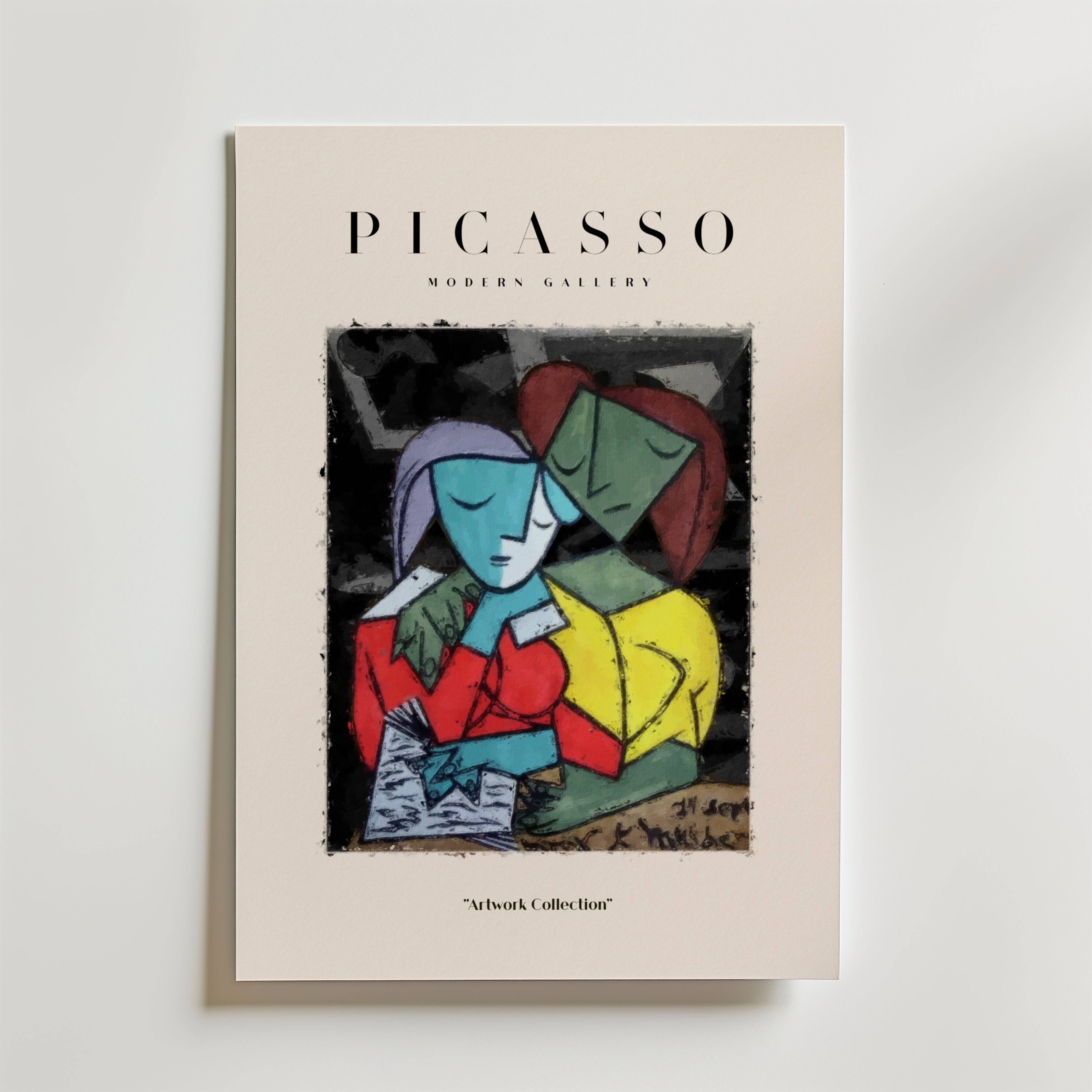 Picasso Colorful Love Embrace Poster - Fine Art Poster 40x50 cm