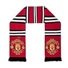Manchester United FC officiell fotbollspresent randig bar halsduk, Flerfärgad, en storlek