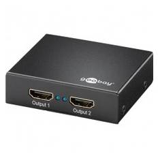 GOOBAY - HDMI splitter - 1 ind til 2 ud m. DC, 4K (Ultra HD)