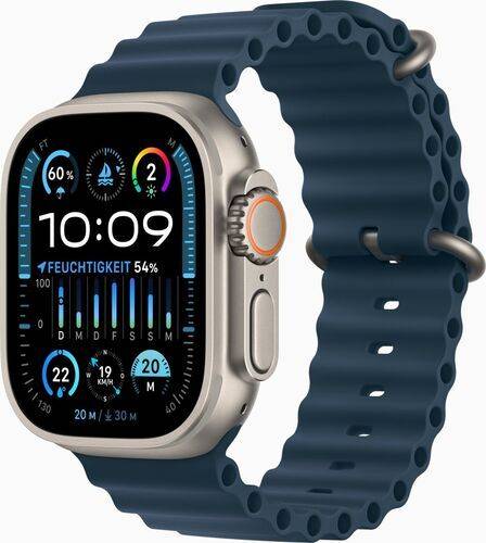 Apple Watch Ultra 2 (2023) | GPS + Cellular | silver | Havsband blå