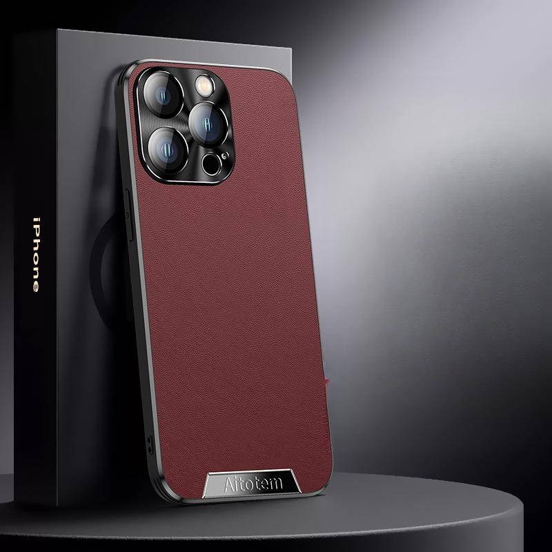 Suitable for Apple 16promax Phone Case Full Cover, IPhone15 Anti-drop 14 Business 13/8/12 High-end Leather Case iPhone 12 6.1 inches