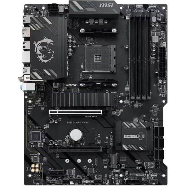 ATX-moderkort - MSI - B550 Gaming WiFi 6E - Socket AM4 - DDR4 128 GB (4866 MHz OC) - Wi‑Fi 6E / Bluetooth 5.4