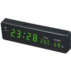 Praktisk digital klocka digital led batteri vägg led klocka digital väggklocka termometer fuktmätare multifunktionell klocka