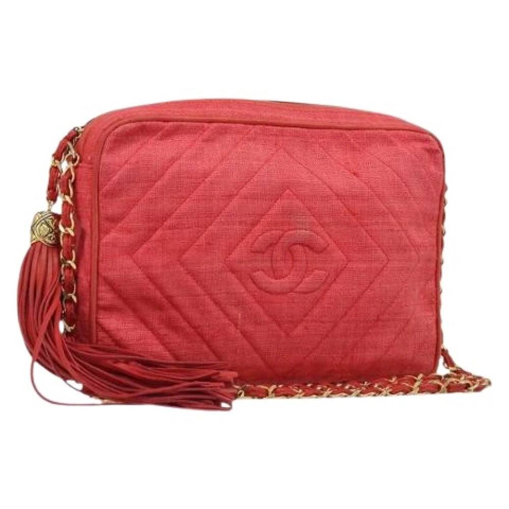 Chanel Vintage Pre-owned Vintage Skuldertaske - Vintage - Dame - Rød - ONE SIZE - Uld
