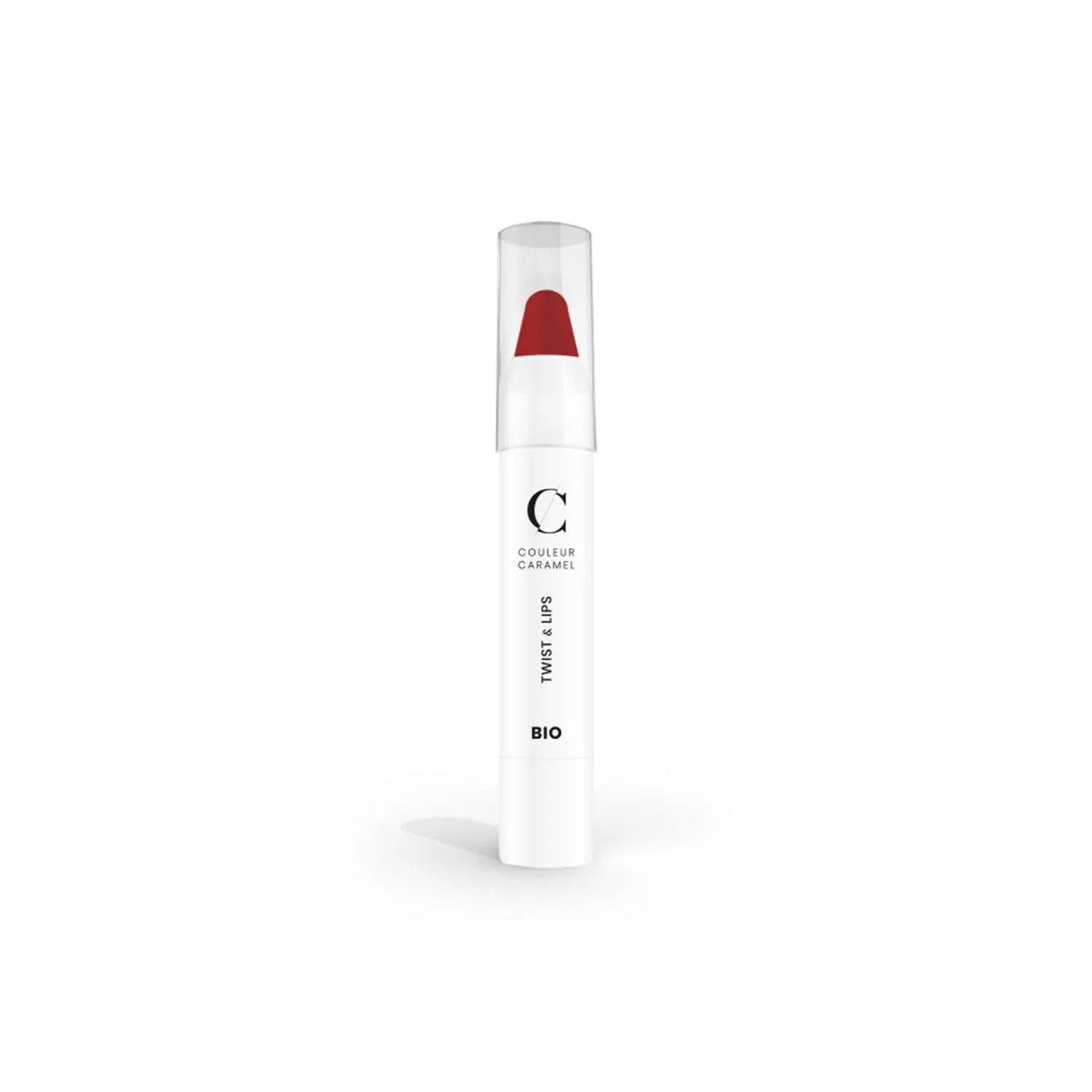Couleur Caramel Rossetto Twist & Lips 407 Glossy Red — Rossetto