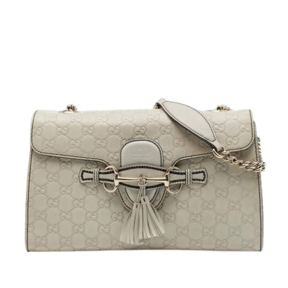 Gucci Vintage Pre-owned Emily Skuldertaske - Vintage - Dame - Beige - ONE SIZE - Uld