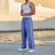 1pc Men&#39;s Parallel Bar Casual Pants, Made Of Special Taffeta Fabric, Fashionable Youthful Print, Suitable For Beach, Vacation, Daily Commute, Sports & - Baby Blue - L,M,S,XL,XXL
