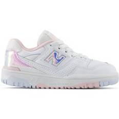 New Balance  Barn 550 i White/Pink Synthetic, Storlek 28 - Vit/Rosa