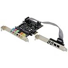 Peowuieu PCIe 7.1 kanal ljudkort CM8828 + CM9882A med SPDIF-fäste PCIe 7.1CH analogt digitalt 3D-stereoförlängningskort