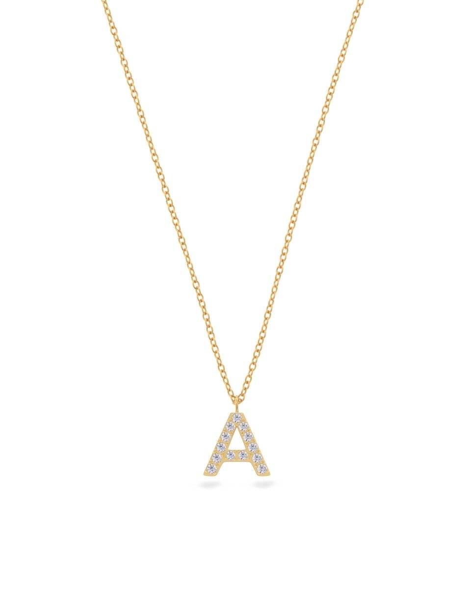 Edblad Letter Halsband Sparkle A-Ö - Guld - T