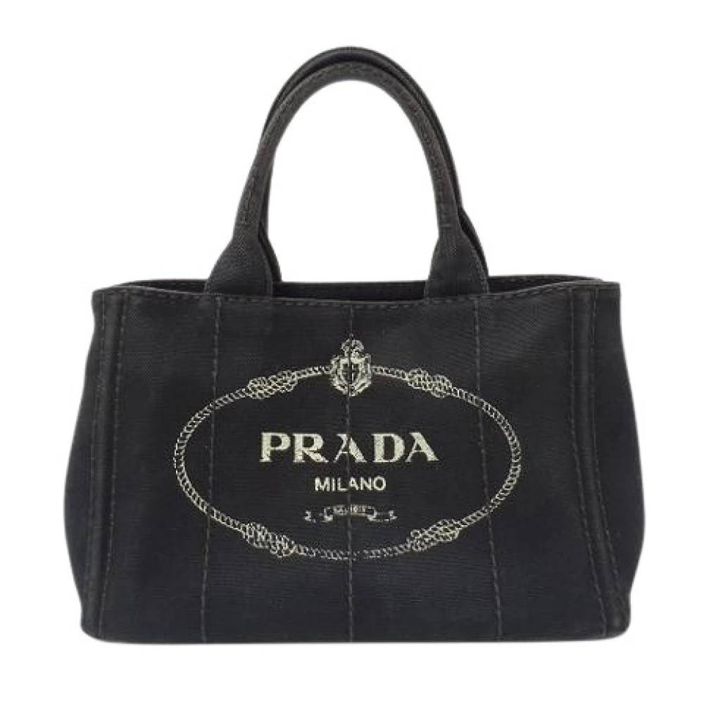 Prada Vintage Pre-owned Canapa 1Bg439 Tote Bag - Vintage - Dame - Sort - ONE SIZE -