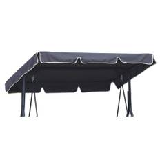 Ferocity Universellt färgat ersättningstak för gungskydd storlek 200 x 120 cm uteplats hängmatta överdrag topp trädgård utomhus grafit [101