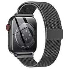 Original Milanese Loop Kompatibel med Apple Watch Armband 38mm 40mm 41mm 42mm 44mm 45mm 46mm 49mm, Magnetiskt Armband för Ultra 2/Ultra, SE, Serie 10 9 8 7 6 5 4 3 2 1, Kvinnor & Män iWatch Armband