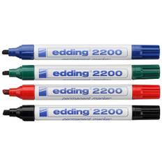 Edding 2200 permanent marker med skrå spids 1-5 mm - 10 pr. æske