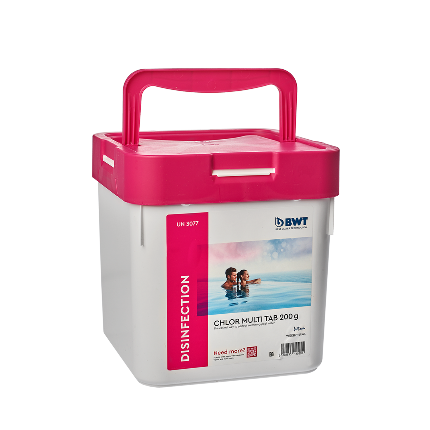 BWT klor multifunktionel tablet 200g, 5kg.