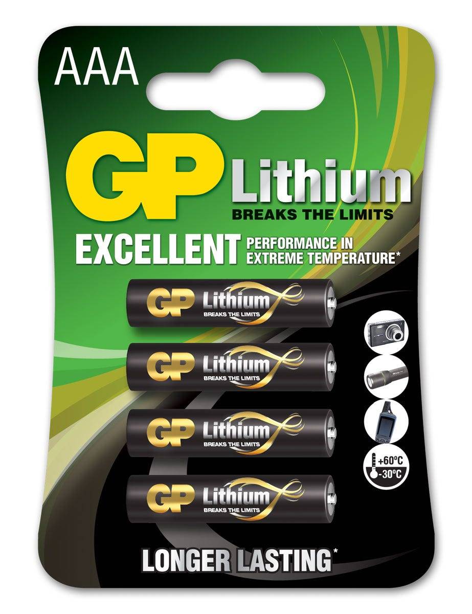 Lithiumbatteri GP Lithium AAA - 4-pack