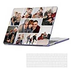 Personligt laptopfodral för MacBook Air 13,7 tum 2022 A2681, kristallklart hårt skal MacBook 13 tum fotofodral, MacBook Air 13 tum anpassat fodral (kristalllila layout 9 bilder)