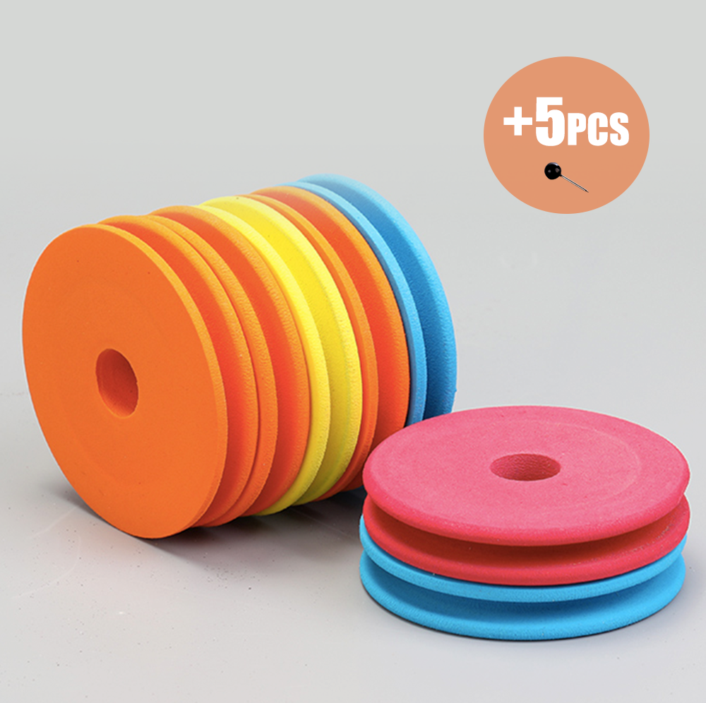 5pcs for EVA Foam Fishing Line Winder Spool Set with Pins, Compact Fishing Rig Organizer and Line Storage Tool