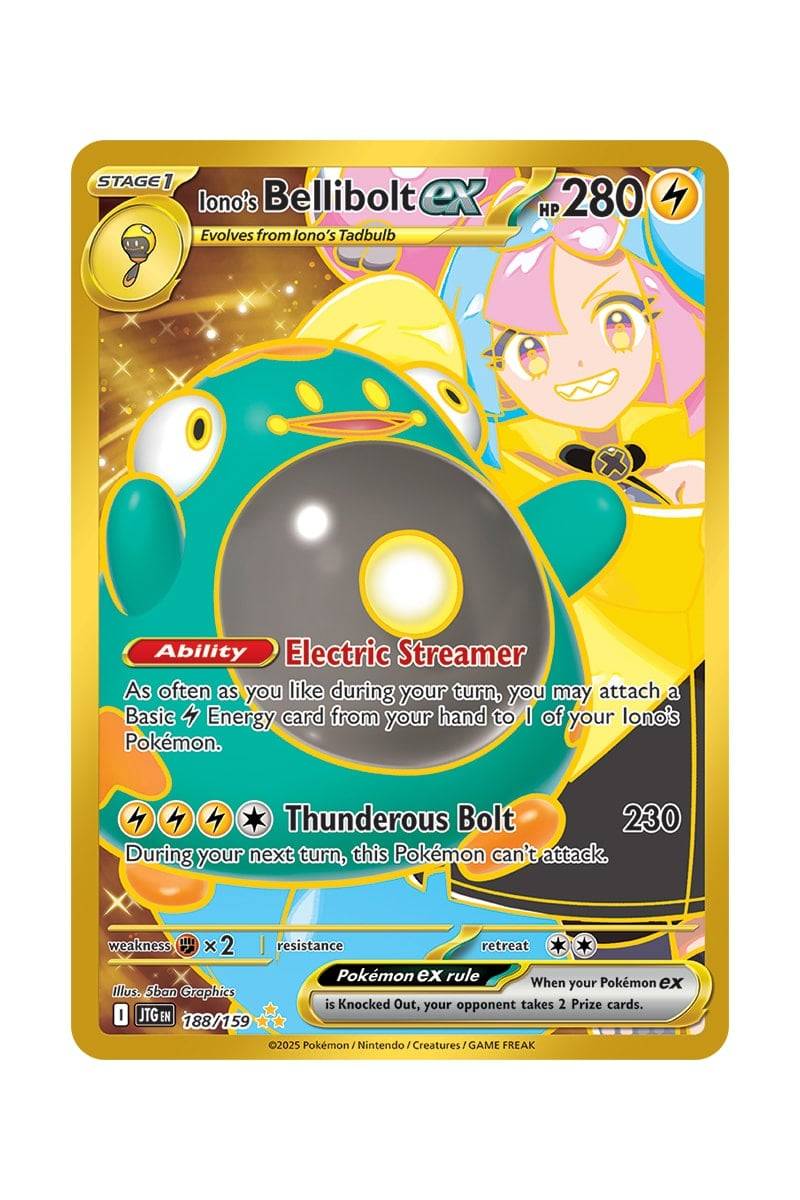 Pokémon Iono's Bellibolt ex 188/159 - Pokemon kort - EX kort - Pocket Monster.