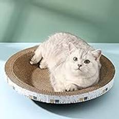 Cat Scratcher Kartong, Slitstark & Reptålig Cat Scratching Pad, Cat Scratch Pad Bowl Nest för Inomhuskatter Slipklo, Rund Korrugerad Cat Scratch Pad Nest For Furniture Protect