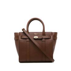 Mulberry - Bayswater liten kornig väska - dam - läder - one size - Brun