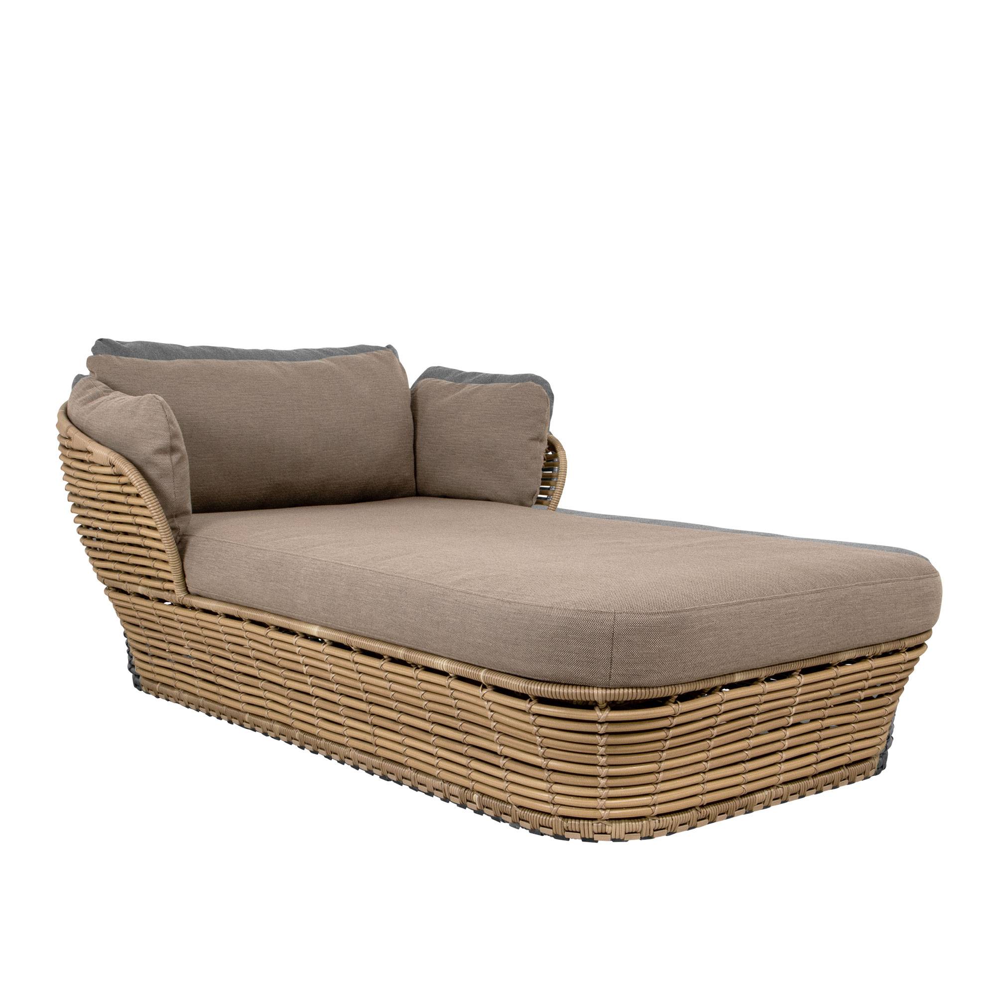 Cane-Line - Basket Daybed, Natural - Solsängar - Strand+Hvass - Naturmateriale/Metal/Tekstilmateriale