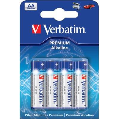 Verbatim Premium Alkaline, LR06 / AA batterier, 1,5V, 4-pack